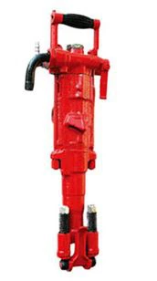 Hand held pneumatic rock drill for mine drilling
